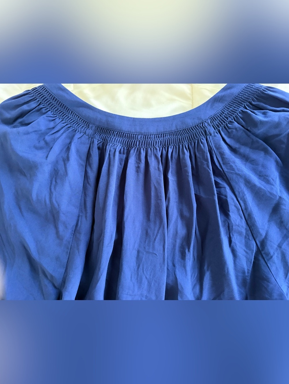 crown & ivy Navy Blue Peasant-Style Long-Sleeve Blouse - Picture 4 of 7